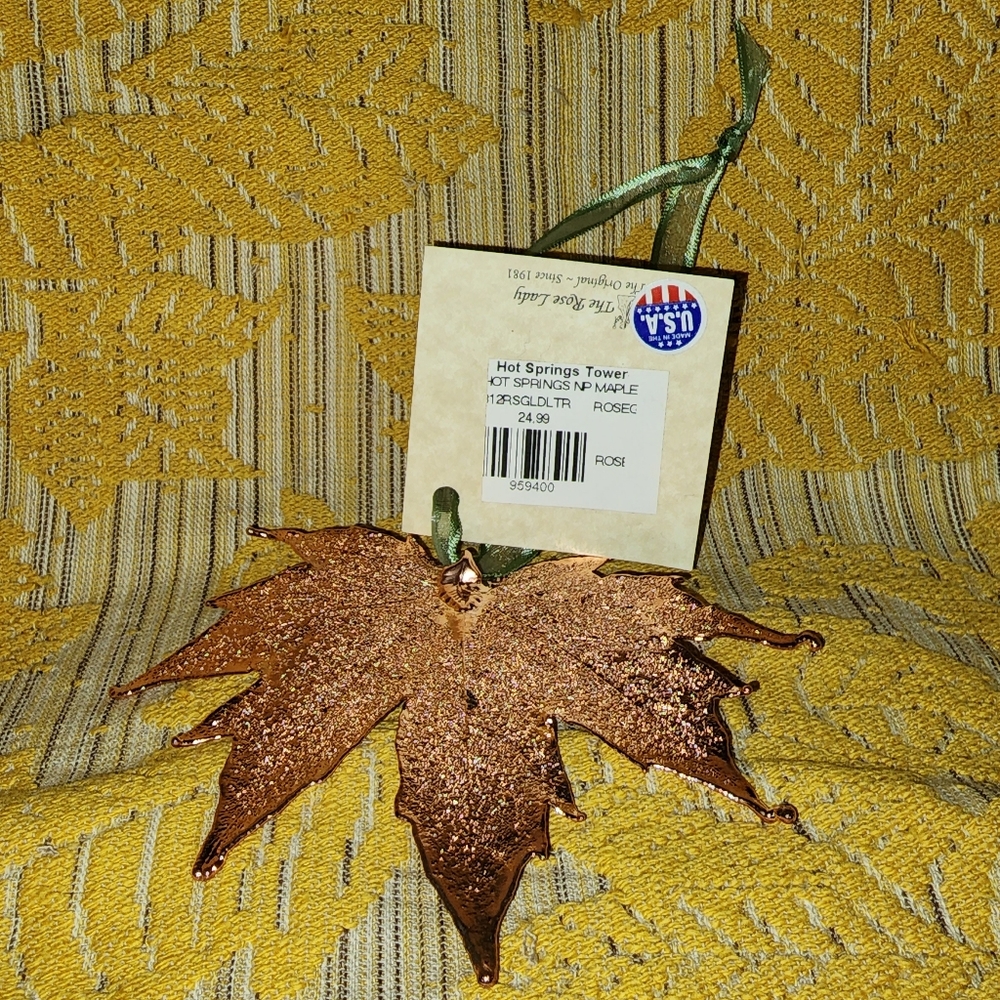 🤎Copper🤎 Electroplated Leaf Ornament - Picture 3 of 4